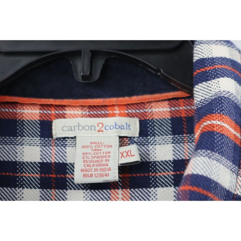 Carbon 2 Cobalt men's XXL long sleeve button up flannel shirt corduroy detail - Picture 5 of 10